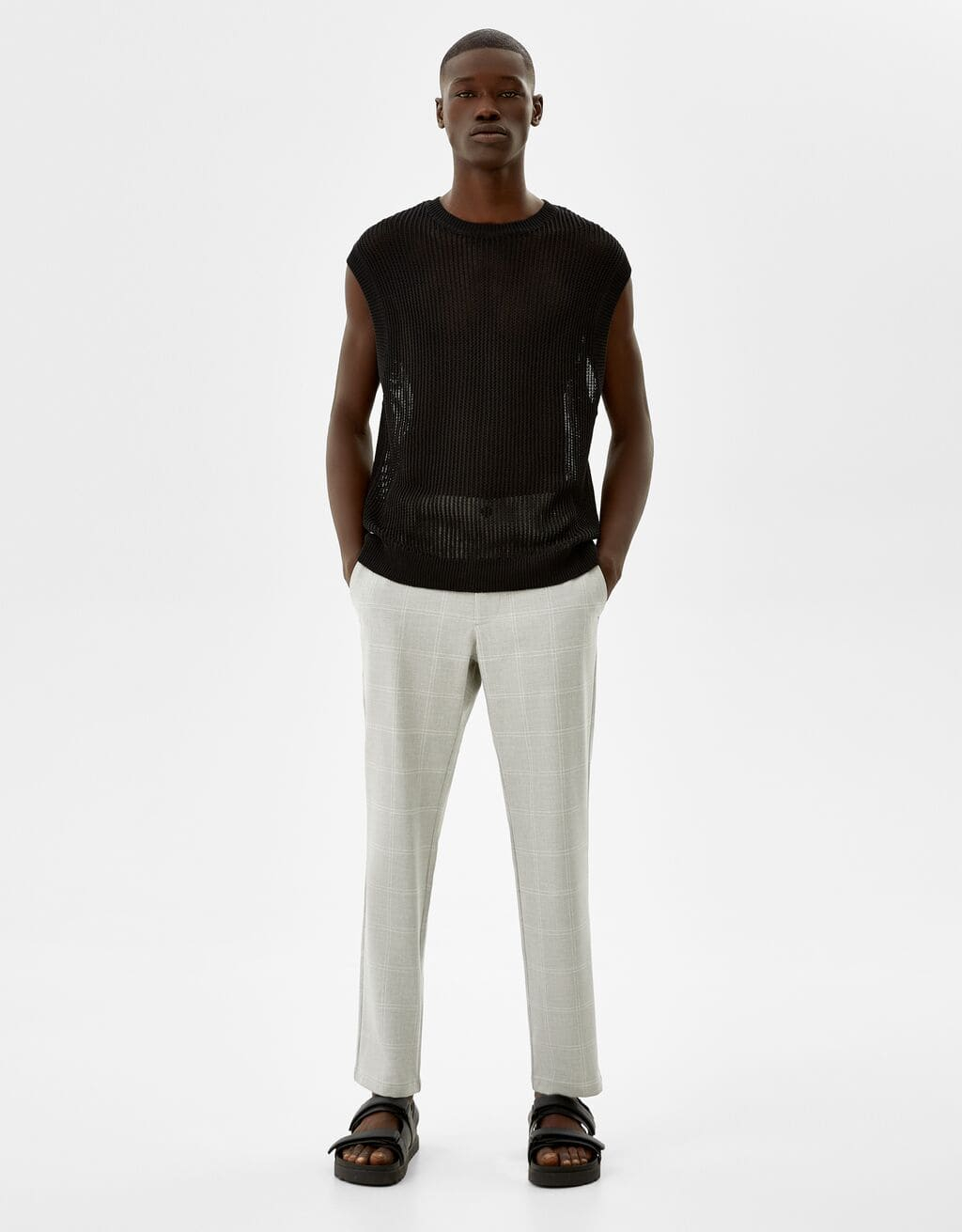 Eng geschnittene Slim-Fit-Hose mit seitlichem Gummizug